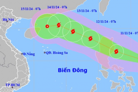 Bão Toraji giật cấp 12 sắp vào Biển Đông