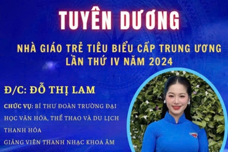 Thanh Hóa có 1 giảng viên được vinh danh “Nhà giáo trẻ tiêu biểu” cấp Trung ương
