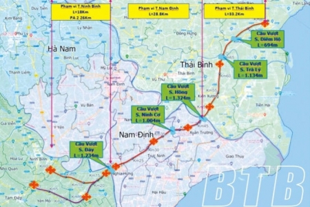 Dự kiến khởi công tuyến cao tốc Thái Bình - Nam Định năm 2025