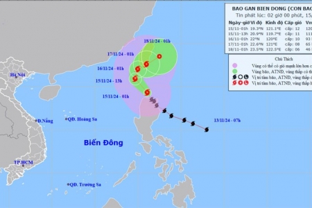 Đêm nay, bão Usagi giật cấp 15 tiến vào Biển Đông