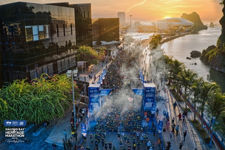 Vashna Thiên Kim tham gia cự ly 21km tại Giải Marathon Quốc tế Di sản Hạ Long 2024