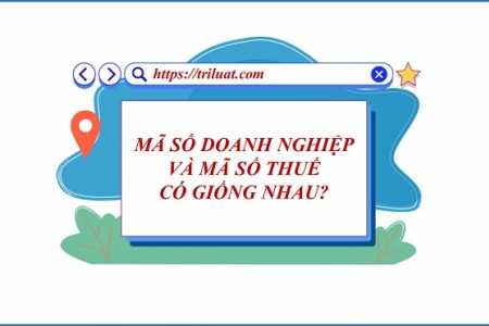 Mã số doanh nghiệp và mã số thuế có giống nhau không?