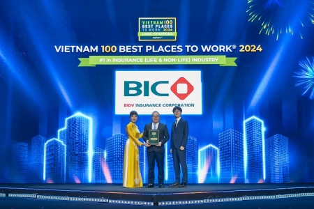 BIC - Top 1 nơi làm việc tốt nhất ngành bảo hiểm Việt Nam khối doanh nghiệp lớn