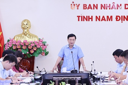 Nam Định họp kiểm điểm tiến độ dự án tuyến đường Nam Định - Lạc Quần - đường bộ ven biển