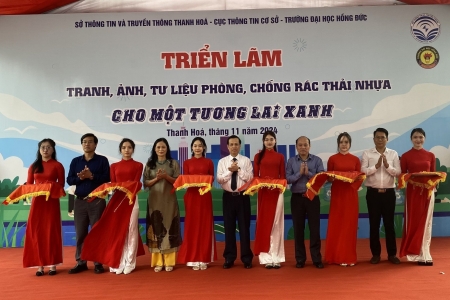 Triển lãm tranh, ảnh, tư liệu tuyên truyền phòng, chống rác thải nhựa tại Thanh Hóa