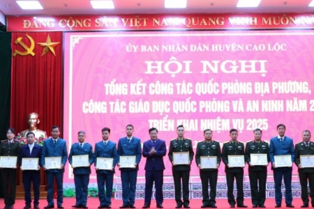 Cao Lộc (Lạng Sơn): Thực hiện tốt công tác quốc phòng địa phương năm 2024