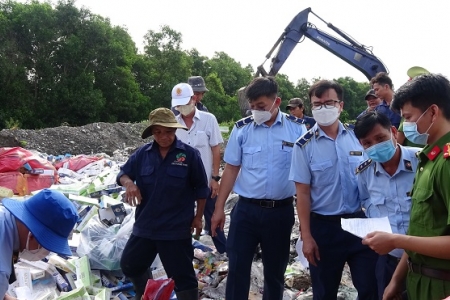 Tây Ninh: Tiêu hủy hơn 62.000 bao thuốc lá