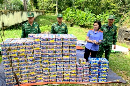 Phát hiện hơn 583kg pháo trong rẫy cà phê