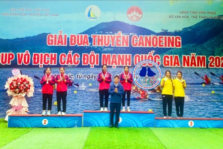 Quảng Ninh đoạt 4 HCV Giải Đua thuyền Canoeing Cúp vô địch các đội mạnh Quốc gia 2024