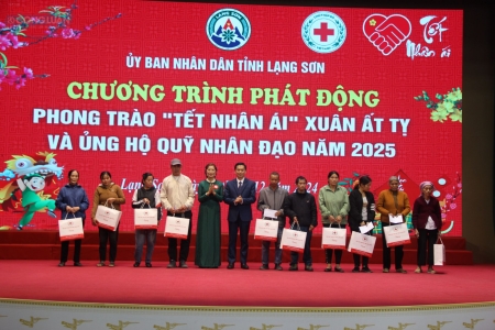 Lạng Sơn: Phát động phong trào “Tết Nhân ái” Xuân Ất Tỵ 2025