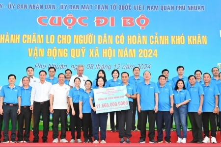 TP. Hồ Chí Minh: Hơn 4.000 người đi bộ góp hơn 11,6 tỷ đồng chăm lo người dân có hoàn cảnh khó khăn