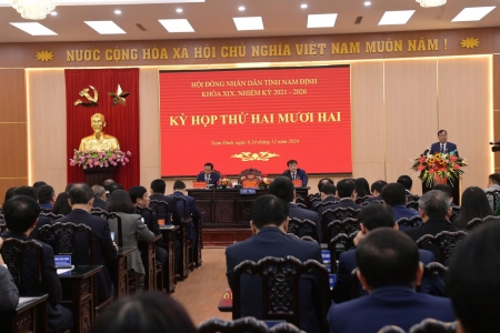 Nam Định bế mạc kỳ họp thứ 22, HĐND tỉnh khóa XIX, nhiệm kỳ 2021 - 2026