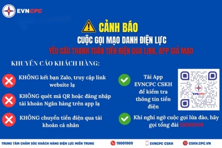 EVNCPC: Cảnh báo tội phạm dẫn dụ cài app điện lực giả