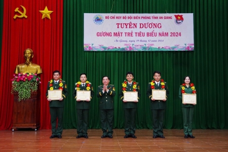 Tuyên dương gương mặt trẻ tiêu biểu năm 2024 trong Bộ đội Biên phòng tỉnh An Giang