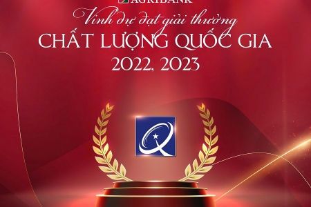 Agribank đạt Giải thưởng Chất lượng Quốc gia năm 2022 và 2023