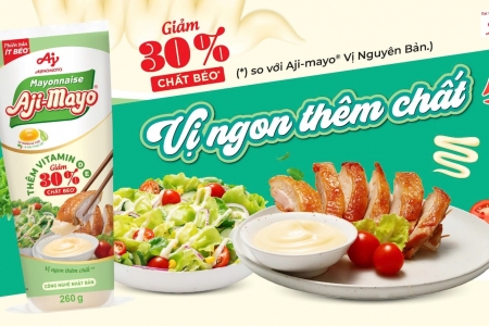 Xốt Mayonnaise Aji-mayo® giảm 30% chất béo