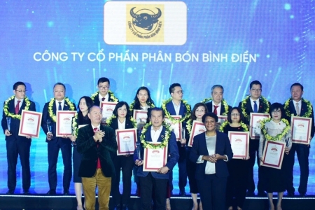 Phân bón Bình Điền tiếp tục đạt danh hiệu “Top 50 Doanh nghiệp xuất sắc nhất Việt Nam năm 2024”