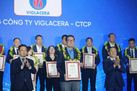 Viglacera tiếp tục lọt Top 500 DN lớn nhất Việt Nam, đứng đầu bảng xếp hạng công ty sản xuất vật liệu xây dựng