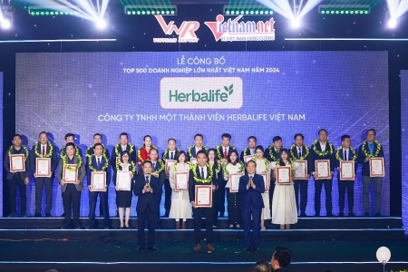 Herbalife Việt Nam được vinh danh Top 500 doanh nghiệp lớn nhất Việt Nam lần thứ sáu liên tiếp