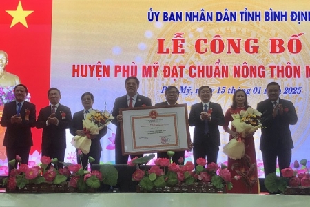 Huyện Phù Mỹ đạt chuẩn nông thôn mới