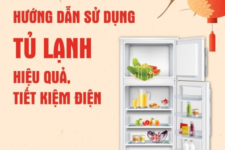 Hướng dẫn sử dụng tủ lạnh hiệu quả, tiết kiệm điện