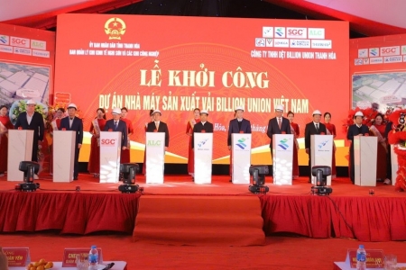 Khởi công dự án số 1 - Tổ hợp hóa chất Đức Giang Nghi Sơn và Nhà máy sản xuất vải Billion Union Việt Nam