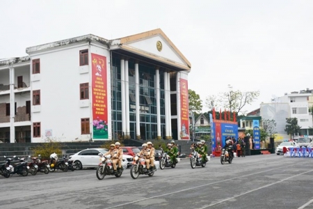 Lào Cai ra quân bảo đảm trật tự an toàn giao thông năm 2025