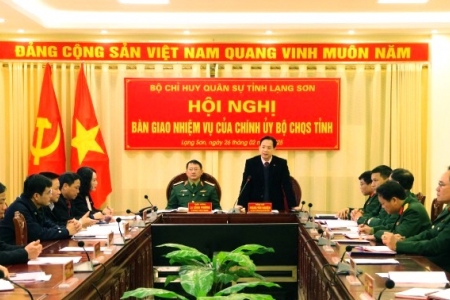 Bộ Chỉ huy Quân sự tỉnh Lạng Sơn tổ chức hội nghị bàn giao nhiệm vụ