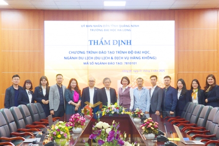 Trường Đại học Hạ Long thẩm định Đề án đào tạo nhân lực Du lịch và Dịch vụ Hàng không