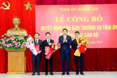 Nghệ An bổ nhiệm nhân sự chủ chốt tại Tỉnh ủy