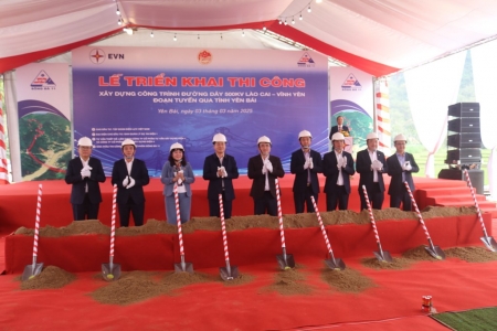 Khởi công đường dây 500 kV Lào Cai - Vĩnh Yên, tăng cường kết nối lưới điện qua Yên Bái