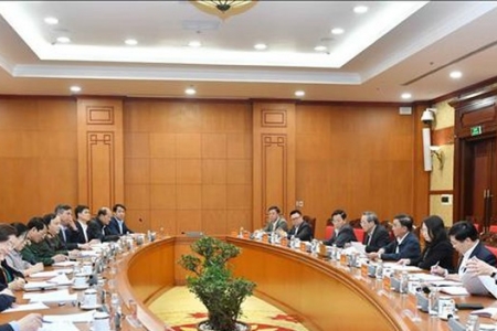 Giao ban với các ban đảng, 4 văn phòng, đảng ủy, cơ quan, đoàn thể Trung ương