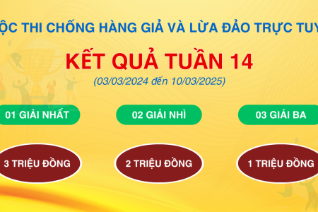 Kết quả tuần 14 Cuộc thi “Chống hàng giả và lừa đảo trực tuyến”