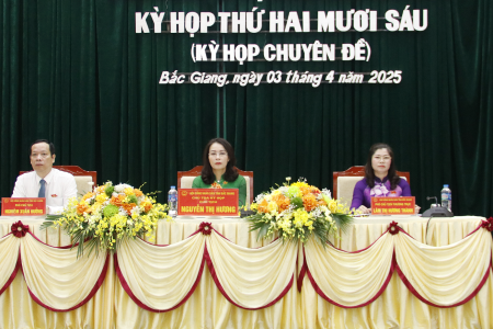 Kỳ họp thứ 26 HĐND tỉnh Bắc Giang khóa XIX: Thông qua 14 nghị quyết về công tác cán bộ và phát triển kinh tế - xã hội