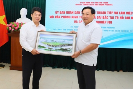 Ninh Thuận: Lãnh đạo UBND tỉnh tiếp và làm việc với Đoàn doanh nghiệp Đài Loan (Trung Quốc) khảo sát đầu tư