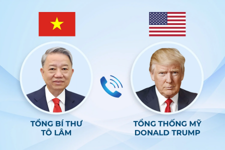 Tổng Bí thư Tô Lâm điện đàm với Tổng thống Hoa Kỳ Donald J. Trump