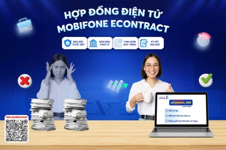 Hợp đồng điện tử Mobifone eContract đồng hành cùng doanh nghiệp chuyển đổi số