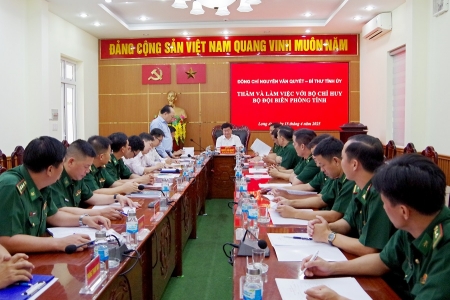 Bí thư Tỉnh ủy Long An – Nguyễn Văn Quyết thăm và làm việc Bộ Chỉ huy Bộ đội Biên phòng tỉnh