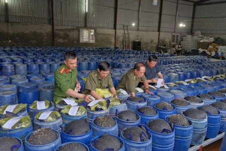 Nghệ An: Bắt 4 chủ cơ sở sản xuất 3.500 tấn giá đỗ ngâm hóa chất