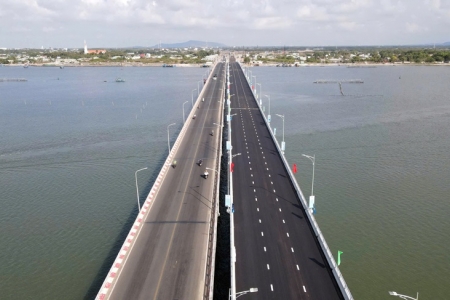 Thông xe cầu Cửa Lấp 2, dự án đường ven biển Vũng Tàu - Bình Thuận