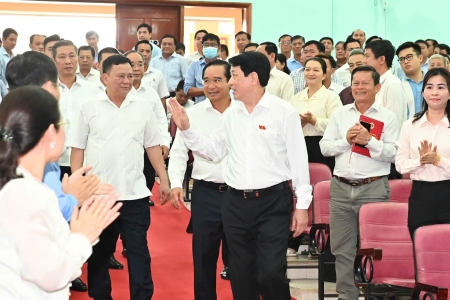 Chủ tịch nước Lương Cường lần đầu tiên tiếp xúc cử tri TP. Hồ Chí Minh
