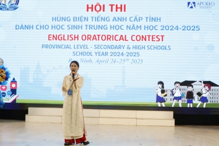 Bắc Ninh: Hội thi hùng biện Tiếng Anh cấp tỉnh dành cho học sinh Trung học năm học 2024 - 2025