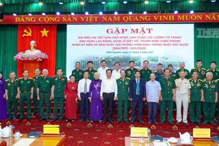 Hội Cựu chiến binh tỉnh Thái Nguyên trang trọng kỷ niệm 50 năm ngày thống nhất đất nước