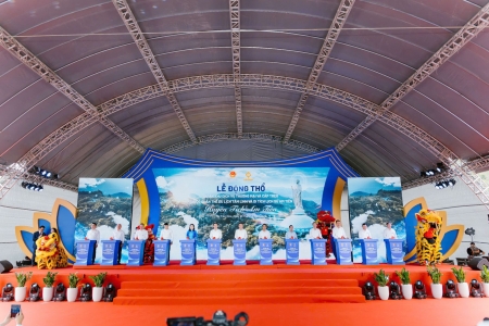 Động thổ dự án Khu dịch vụ thương mại và cáp treo thuộc Quần thể khu du lịch tâm linh và di tích lịch sử Am Tiên