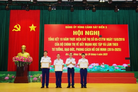 Đảng ủy Vùng Cảnh sát biển 3 tổng kết 10 năm thực hiện Chỉ thị 05-CT/TW