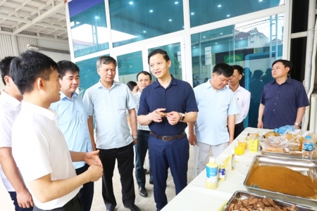 Chủ tịch UBND tỉnh Vương Quốc Tuấn thăm mô hình sản xuất, chế biến chuyên sâu tại TP. Bắc Ninh