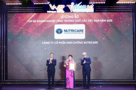 Nutricare 3 năm liên tiếp lọt TOP 50 Doanh nghiệp tăng trưởng xuất sắc