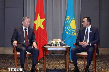 Tổng Bí thư Tô Lâm hội kiến Chủ tịch Thượng viện Kazakhstan Maulen Ashimbayev