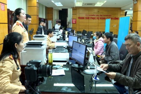 Công an tỉnh Thanh Hóa đã giải quyết gần 1.300 hồ sơ cấp, đổi giấy phép lái xe