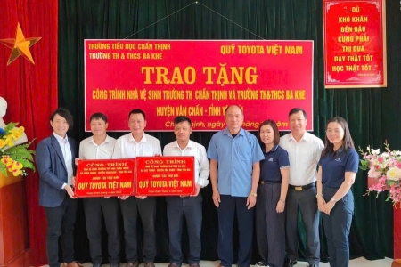 Quỹ Toyota Việt Nam xây dựng và cải tạo nhà vệ sinh cho trường học tại Yên Bái